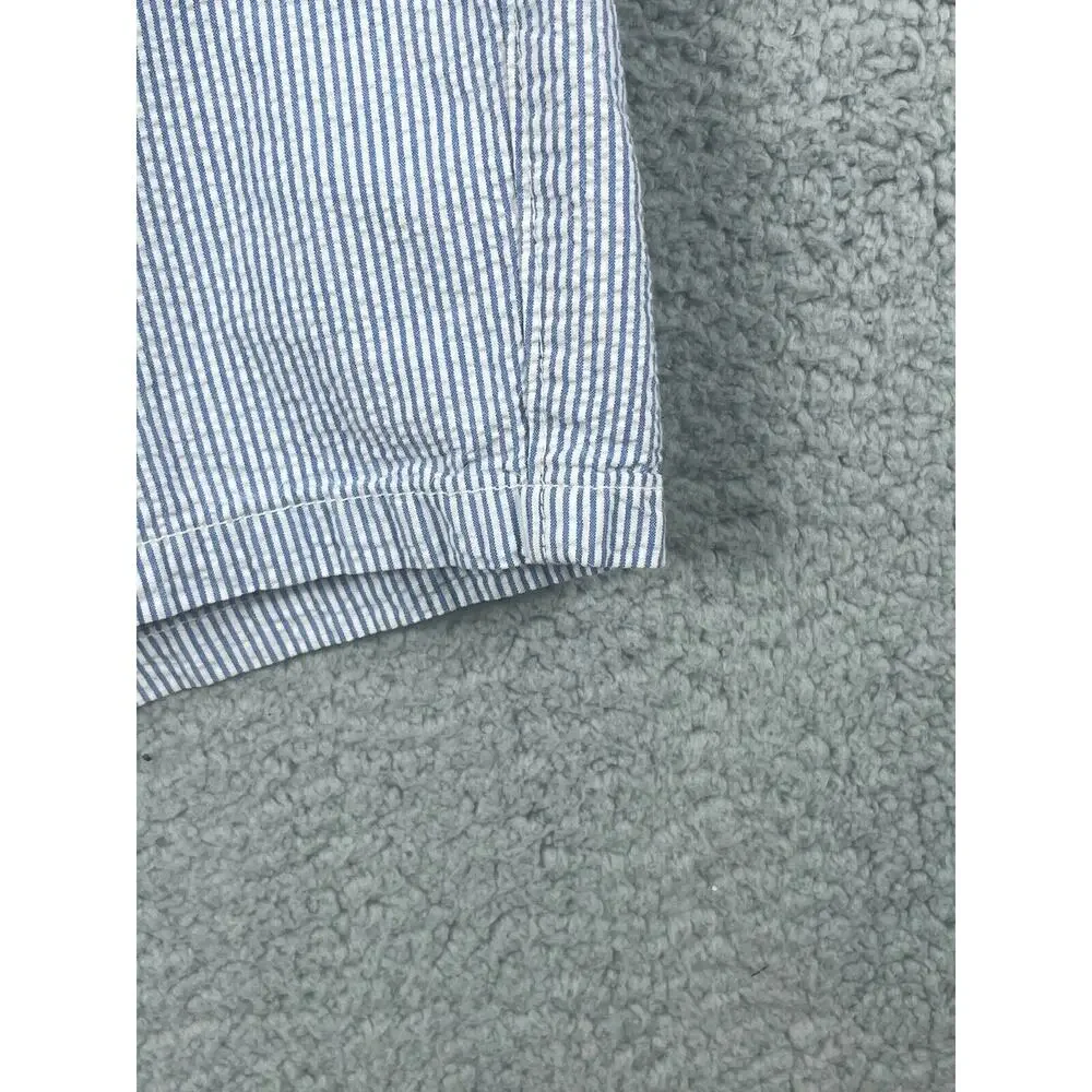 Banana Republic Factory Mens Aiden Blue Seersucker Stripe Shorts Size 38 Waist